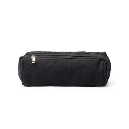 Stamina Biyur recycled cotton toiletry bag in black, ready for logo printing