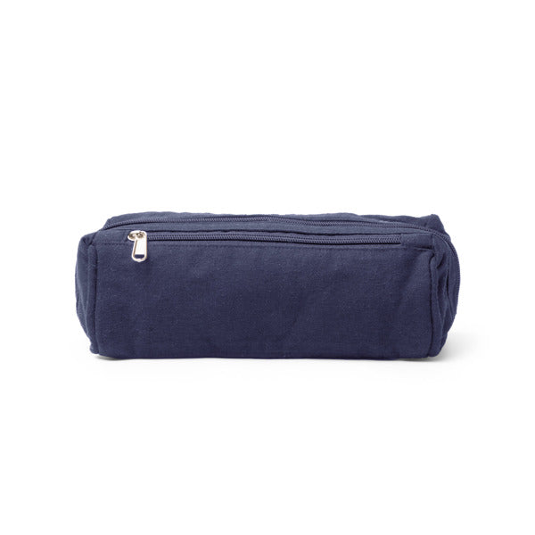Stamina Biyur recycled cotton toiletry bag in navy blue, ready for logo printing