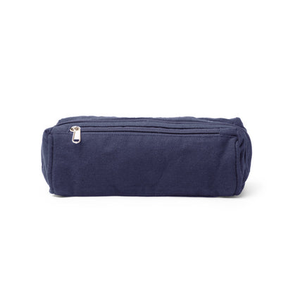 Stamina Biyur recycled cotton toiletry bag in navy blue, ready for logo printing