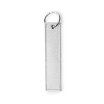 Stamina Tomcat metal and RPET keyring in white, ready for logo printing