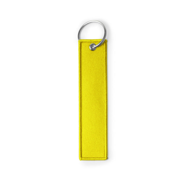 Stamina Tomcat metal and RPET keyring in yellow, ready for logo printing