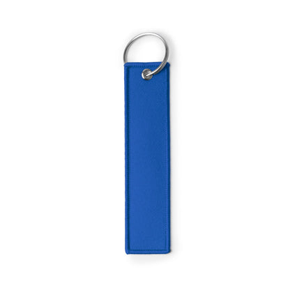 Stamina Tomcat metal and RPET keyring in royal blue, ready for logo printing