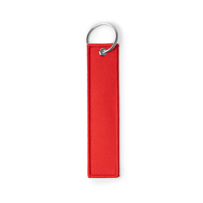 Stamina Tomcat metal and RPET keyring in red, ready for logo printing