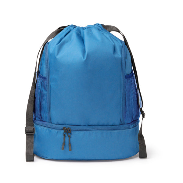 Stamina Deboer 600D RPET drawstring bag in royal blue, ready for logo printing