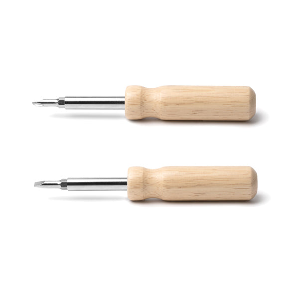 Stamina Yador stainless steel and wood multi-tool in beige, ready for laser engraving