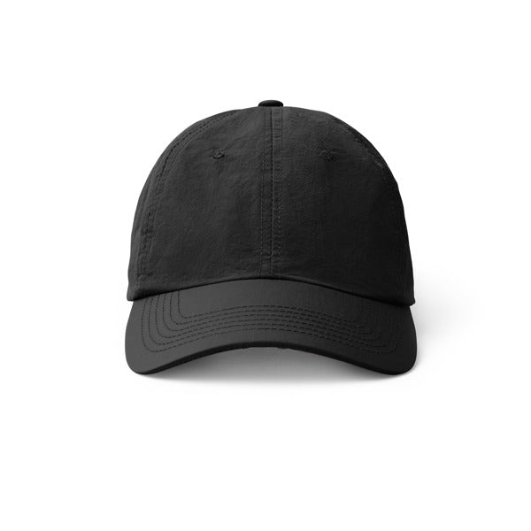 Stamina Cleveland nylon cap in black, ready for embroidery