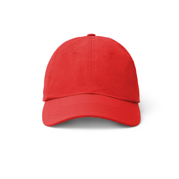 Stamina Cleveland nylon cap in red, ready for embroidery