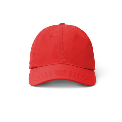 Stamina Cleveland nylon cap in red, ready for embroidery