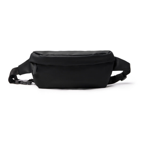 Stamina Zumel PU leather and RPET belt pouch in black, ready for logo printing