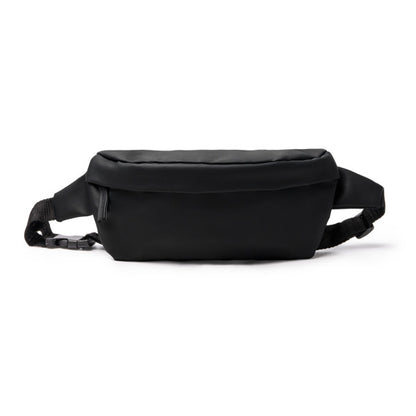 Stamina Zumel PU leather and RPET belt pouch in black, ready for logo printing