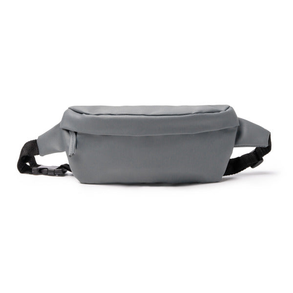 Stamina Zumel PU leather and RPET belt pouch in grey, ready for logo printing