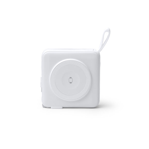 Stamina Fremont aBS power bank 10000 mAh in white, ready for logo printing