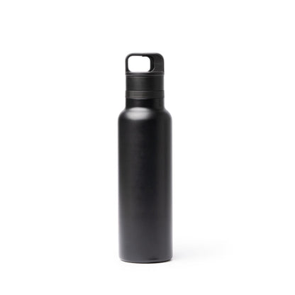 Stamina Bitman recycled stainless steel vacuum flask in black, ready for laser engraving