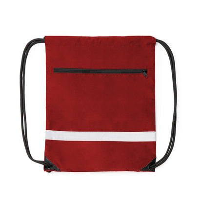 Stamina Lucio 300D RPET drawstring bag in red, ready for logo printing
