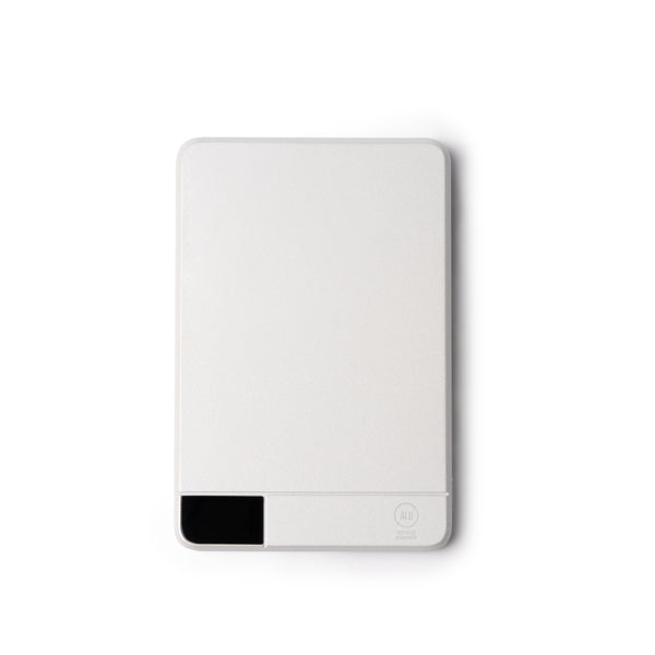Stamina Promax recycled aluminium and PC power bank 5000 mAh in pearl white, ready for laser engraving