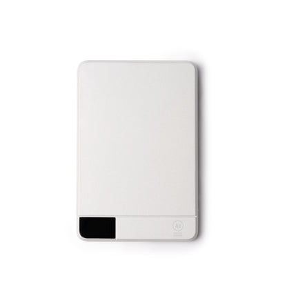 Stamina Promax recycled aluminium and PC power bank 5000 mAh in pearl white, ready for laser engraving