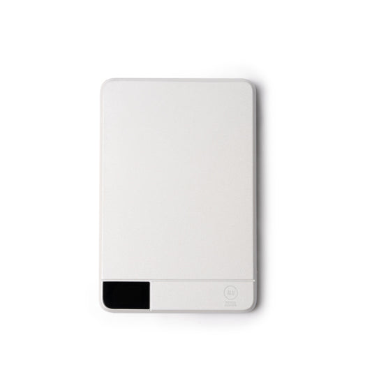 Stamina Promax recycled aluminium and PC power bank 5000 mAh in pearl white, ready for laser engraving