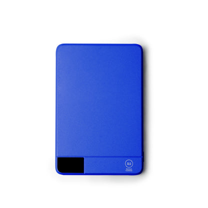 Stamina Promax recycled aluminium and PC power bank 5000 mAh in royal blue, ready for laser engraving