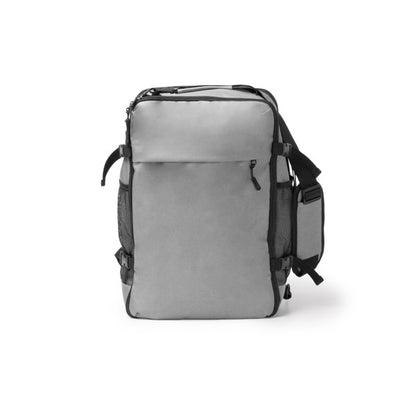 Stamina Brunox 600D RPET backpack in grey, ready for logo printing