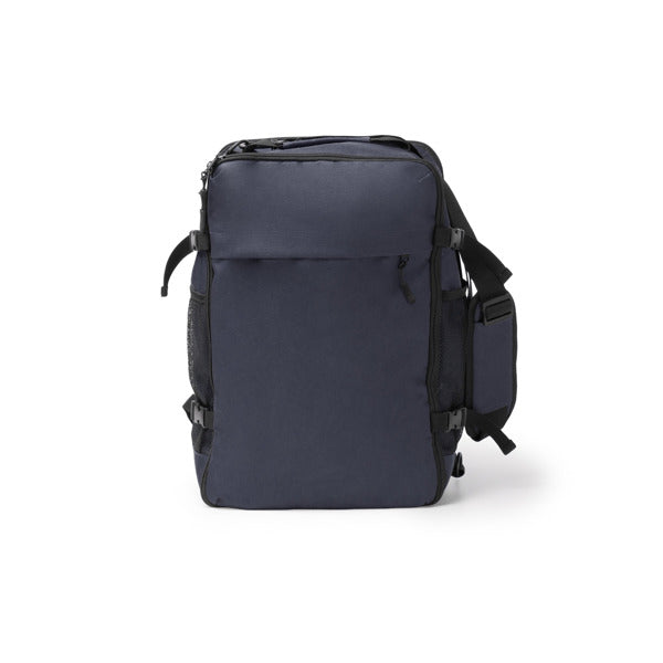Stamina Brunox 600D RPET backpack in navy blue, ready for logo printing