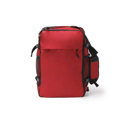 Stamina Brunox 600D RPET backpack in red, ready for logo printing