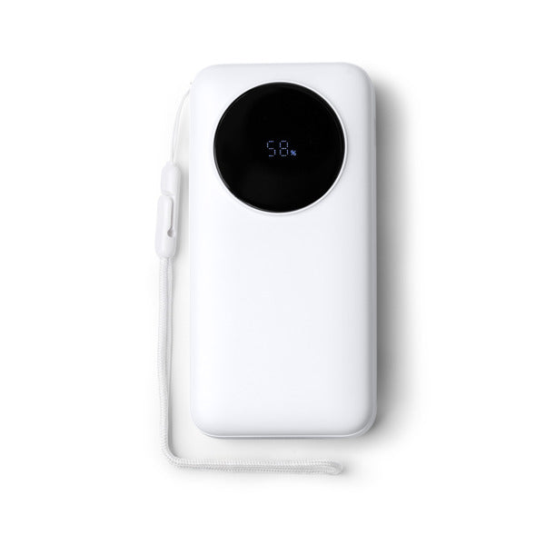 Stamina Peral aBS power bank 20000 mAh in white, ready for logo printing