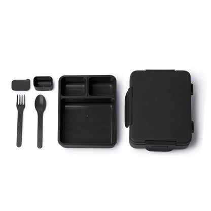 Stamina Comix pP lunch box in black, ready for logo printing