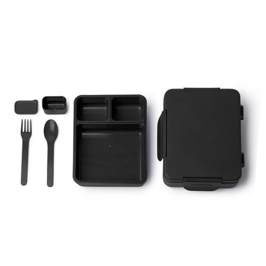 Stamina Comix pP lunch box in black, ready for logo printing