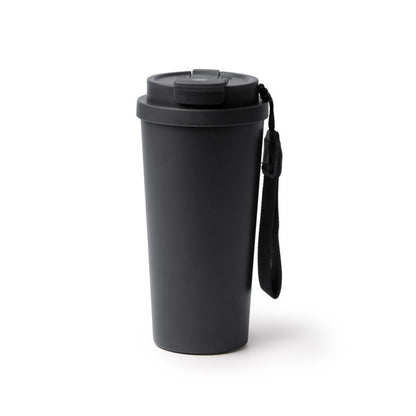 Stamina Folner recycled stainless steel thermal cup 500 ml in black, ready for laser engraving