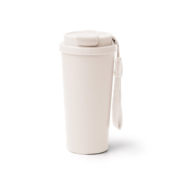 Stamina Folner recycled stainless steel thermal cup 500 ml in beige, ready for laser engraving
