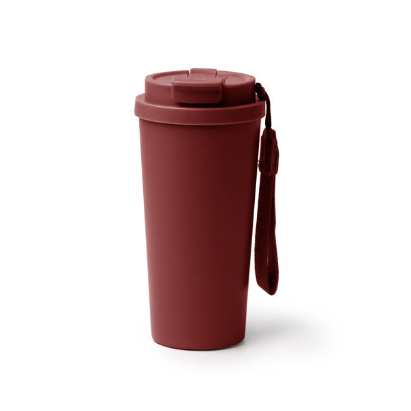 Stamina Folner recycled stainless steel thermal cup 500 ml in dark red, ready for laser engraving