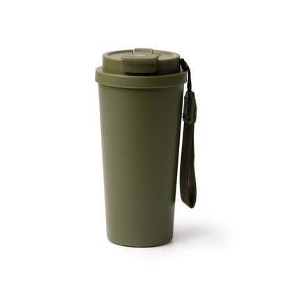 Stamina Folner recycled stainless steel thermal cup 500 ml in dark green, ready for laser engraving