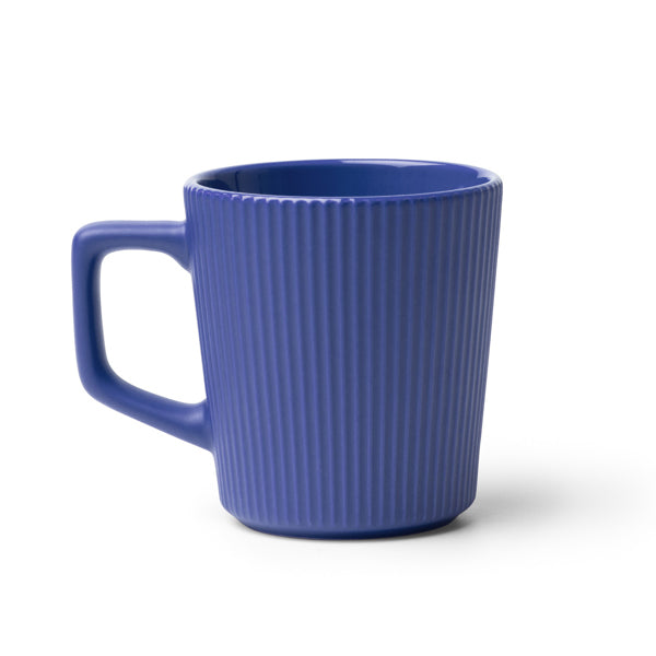 Stamina Buks ceramic mug 320 ml in navy blue, ready for logo printing
