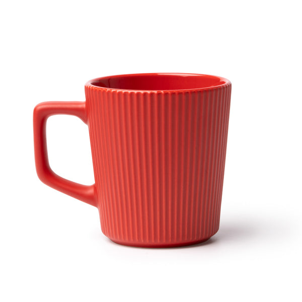 Stamina Buks ceramic mug 320 ml in red, ready for logo printing