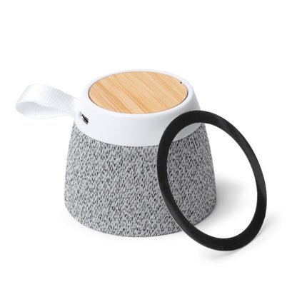 Stamina Monark RPET and bamboo Bluetooth speaker, ready for logo printing