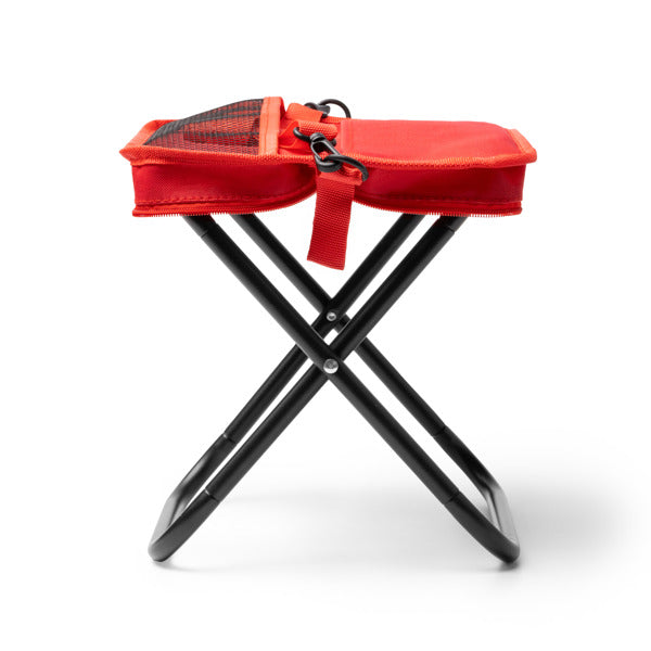 Stamina Troty 600D RPET folding chair in red, ready for logo printing