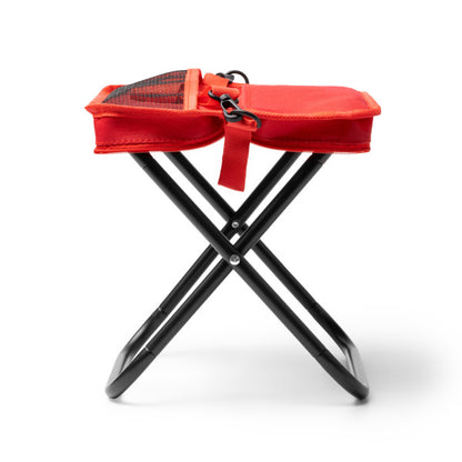 Stamina Troty 600D RPET folding chair in red, ready for logo printing