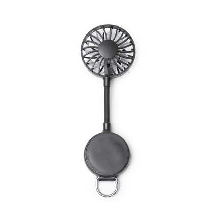 Stamina Denison recycled ABS hand fan in black, ready for logo printing