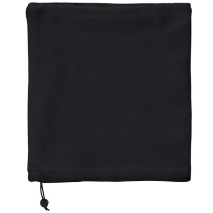 Stamina Nukka polyester fleece neck warmer in black, ready for logo printing