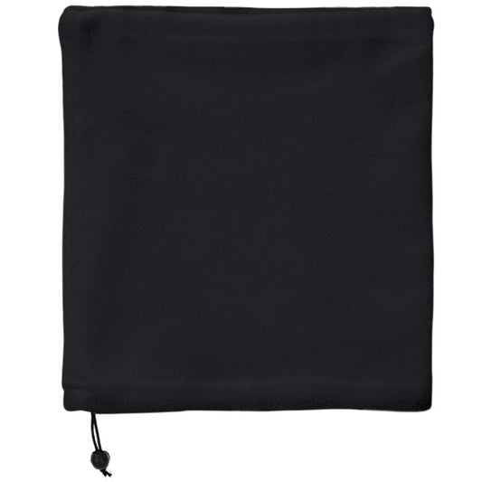 Stamina Nukka polyester fleece neck warmer in black, ready for logo printing
