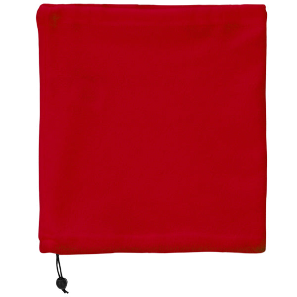 Stamina Nukka polyester fleece neck warmer in red, ready for logo printing