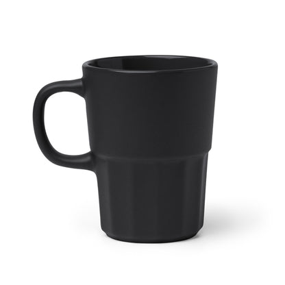 Stamina Lunger ceramic mug 450 ml in black, ready for logo printing