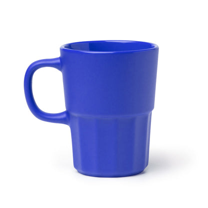 Stamina Lunger ceramic mug 450 ml in royal blue, ready for logo printing