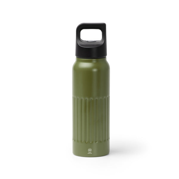 Stamina Moroni recycled stainless steel vacuum flask in dark green, ready for laser engraving