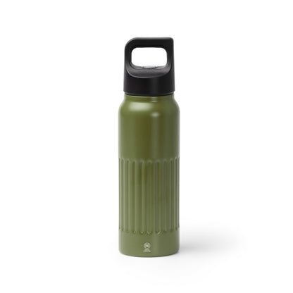 Stamina Moroni recycled stainless steel vacuum flask in dark green, ready for laser engraving