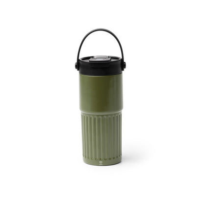 Stamina Tumbat recycled stainless steel thermal cup 600 ml in dark green, ready for laser engraving