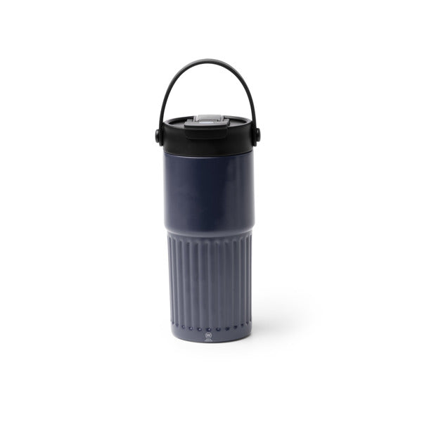 Stamina Tumbat recycled stainless steel thermal cup 600 ml in navy blue, ready for laser engraving
