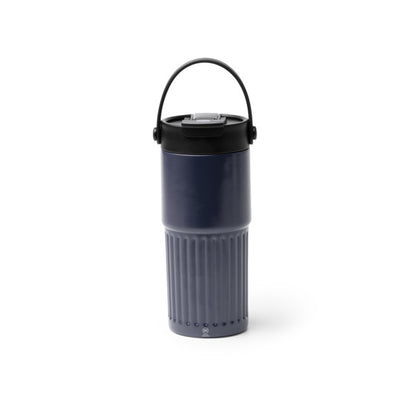 Stamina Tumbat recycled stainless steel thermal cup 600 ml in navy blue, ready for laser engraving