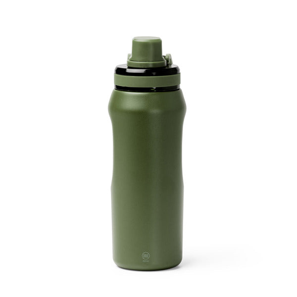 Stamina Gerald recycled stainless steel vacuum flask in dark green, ready for laser engraving