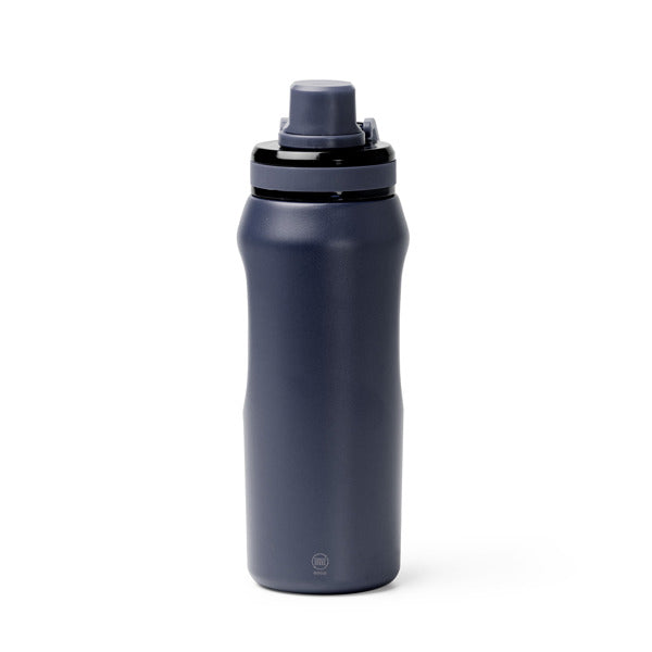 Stamina Gerald recycled stainless steel vacuum flask in navy blue, ready for laser engraving